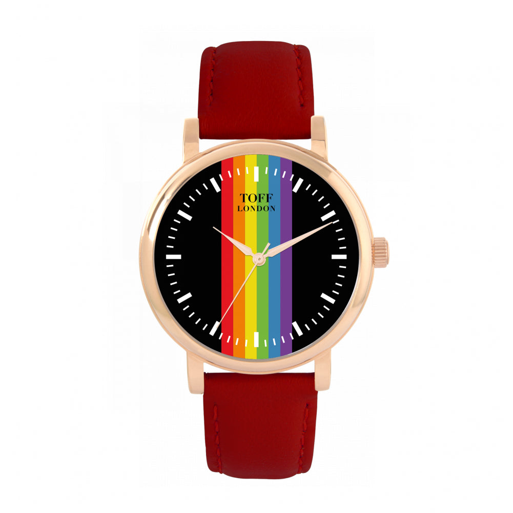 38mm Pride Linear Black Batons Watch