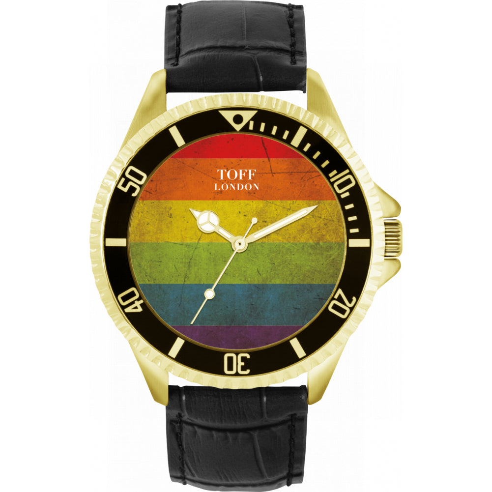 42mm Pride Vintage Texture Rainbow Watch