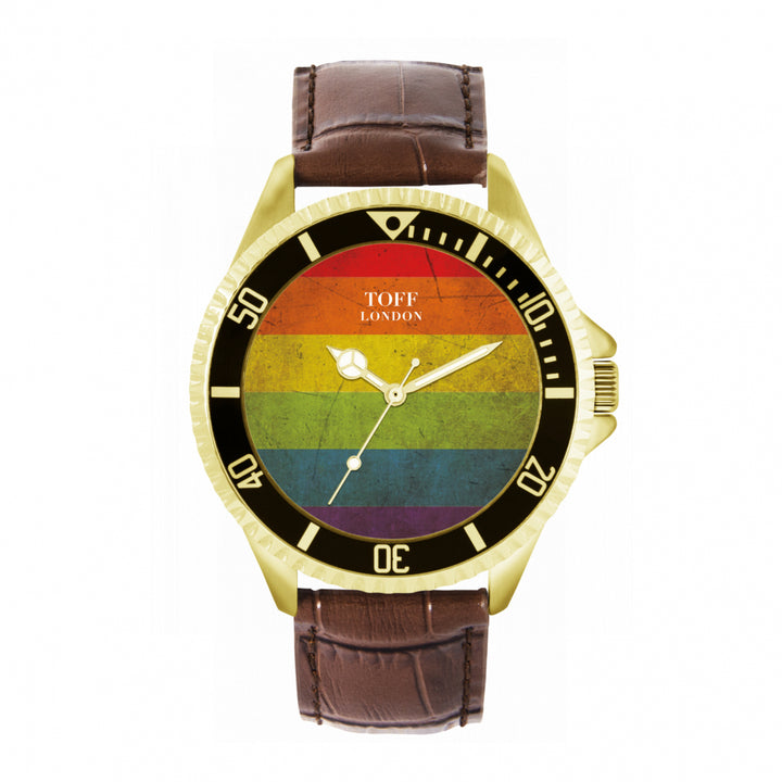 42mm Pride Vintage Texture Rainbow Watch