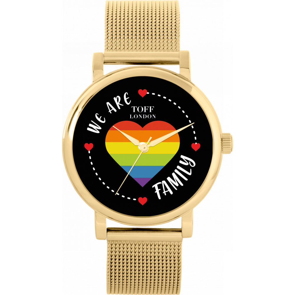 38mm Pride Rainbow Heart Family Watch