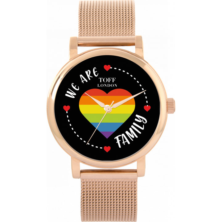 38mm Pride Rainbow Heart Family Watch