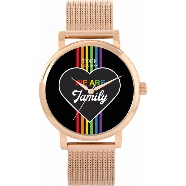 38mm Pride We Are Family Rainbow Watch
