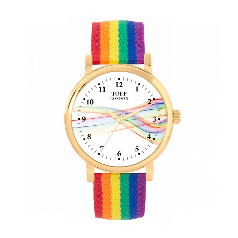 Pride Ribbon Roman Numerals Watch