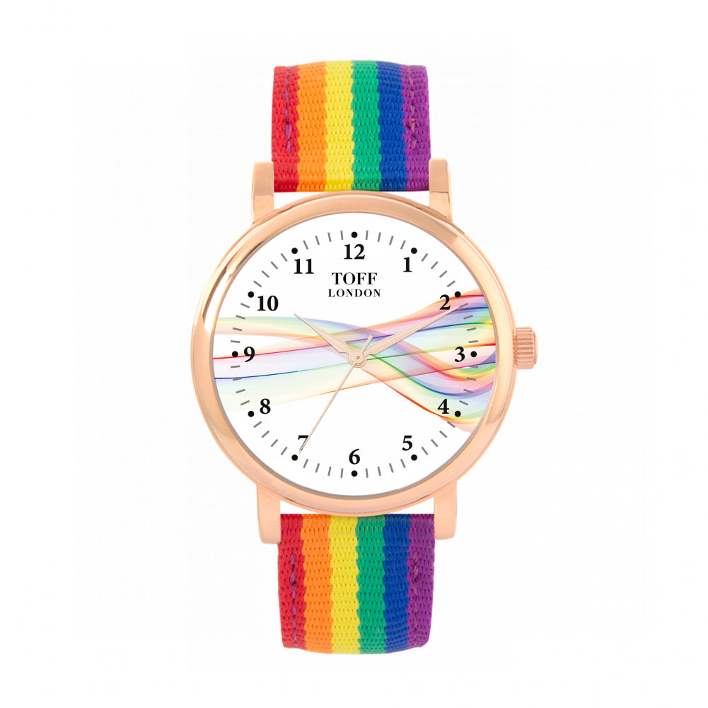 Pride Ribbon Roman Numerals Watch