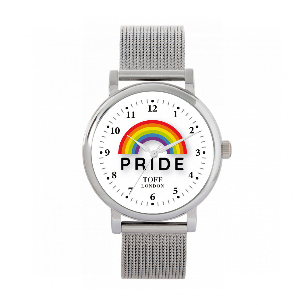 38mm Pride Rainbow White Watch