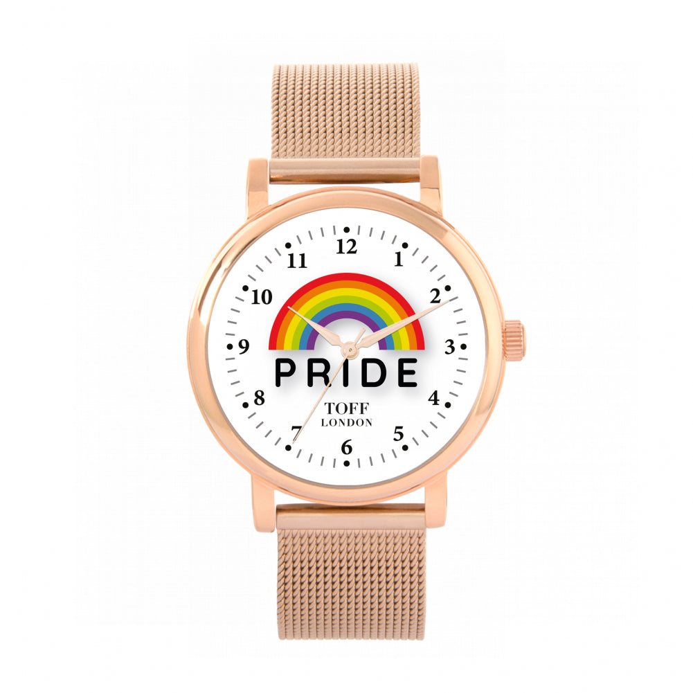 38mm Pride Rainbow White Watch