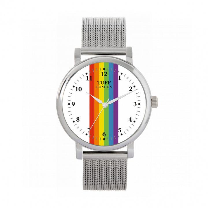 38mm Pride Linear Rainbow Batons Watch