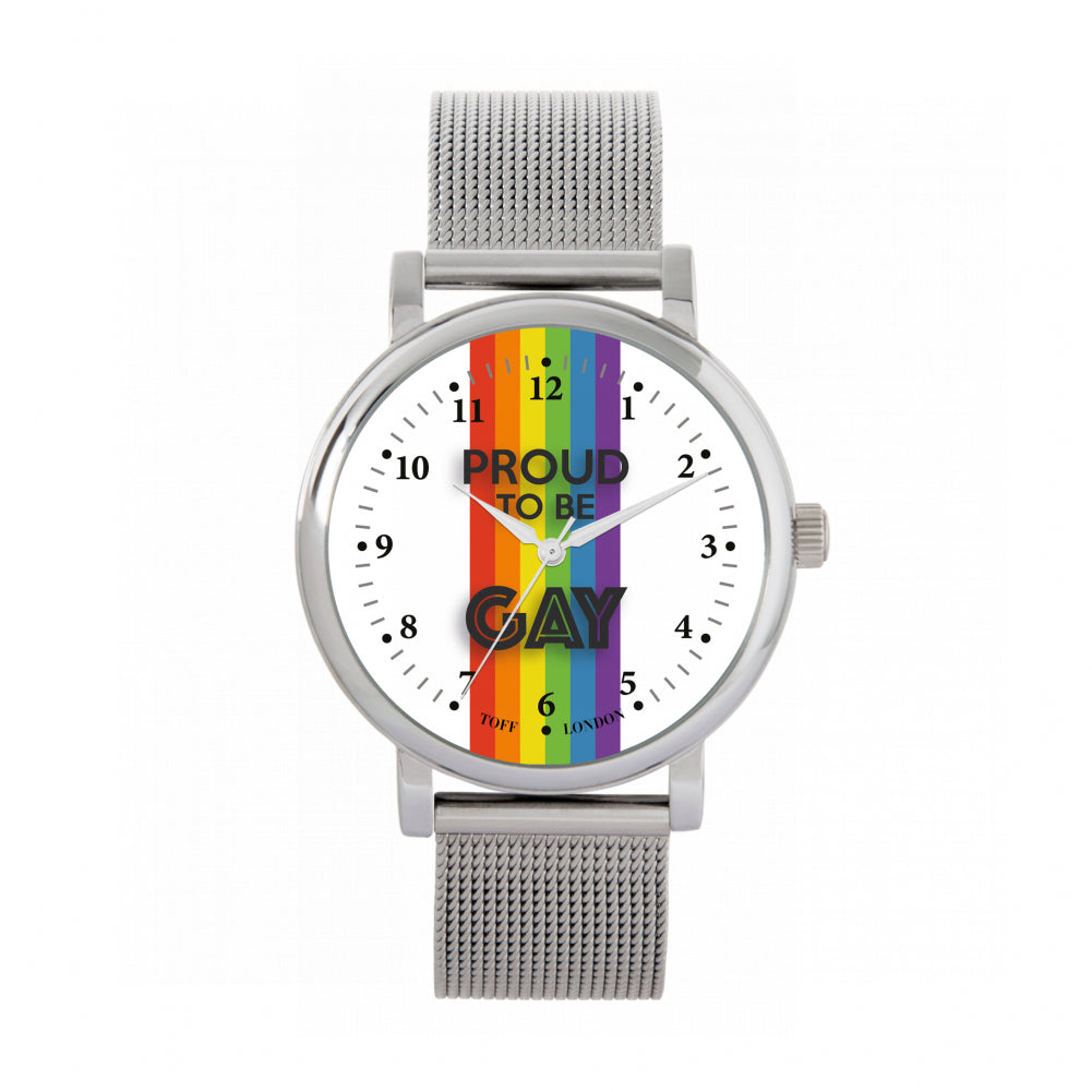 38mm Pride Rainbow Linear Proud Watch