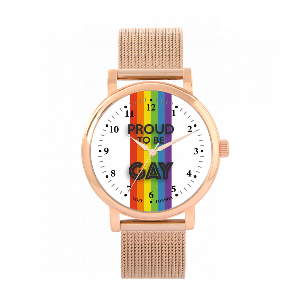 38mm Pride Rainbow Linear Proud Watch
