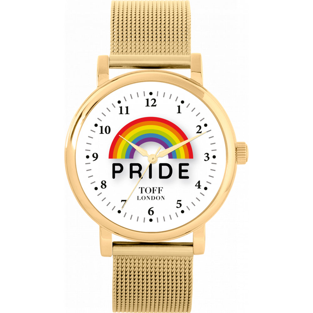 38mm Pride Rainbow White Watch