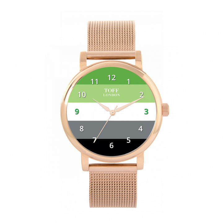 38mm Pride Aromantic Flag Watch