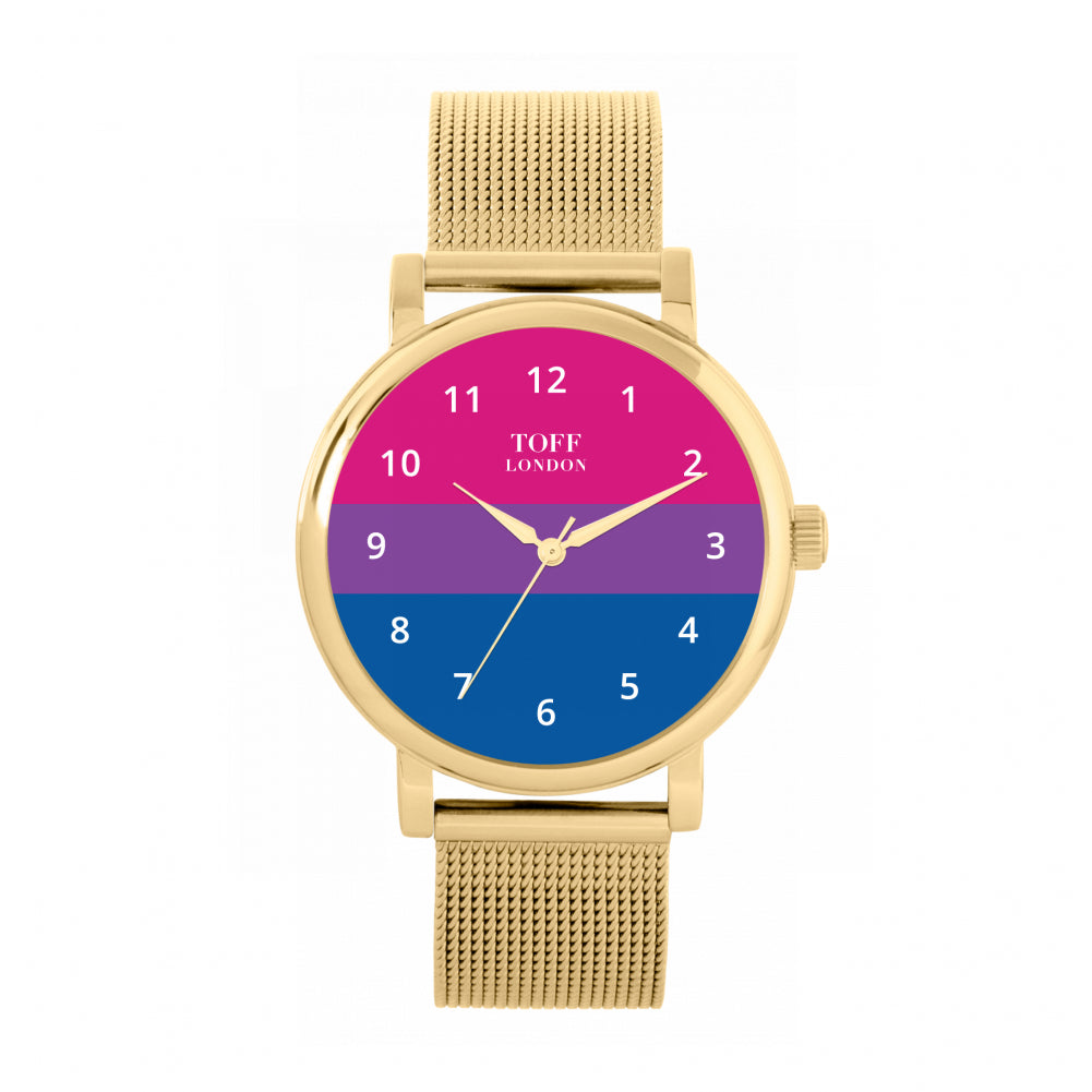 38mm Pride Bisexual Flag Watch