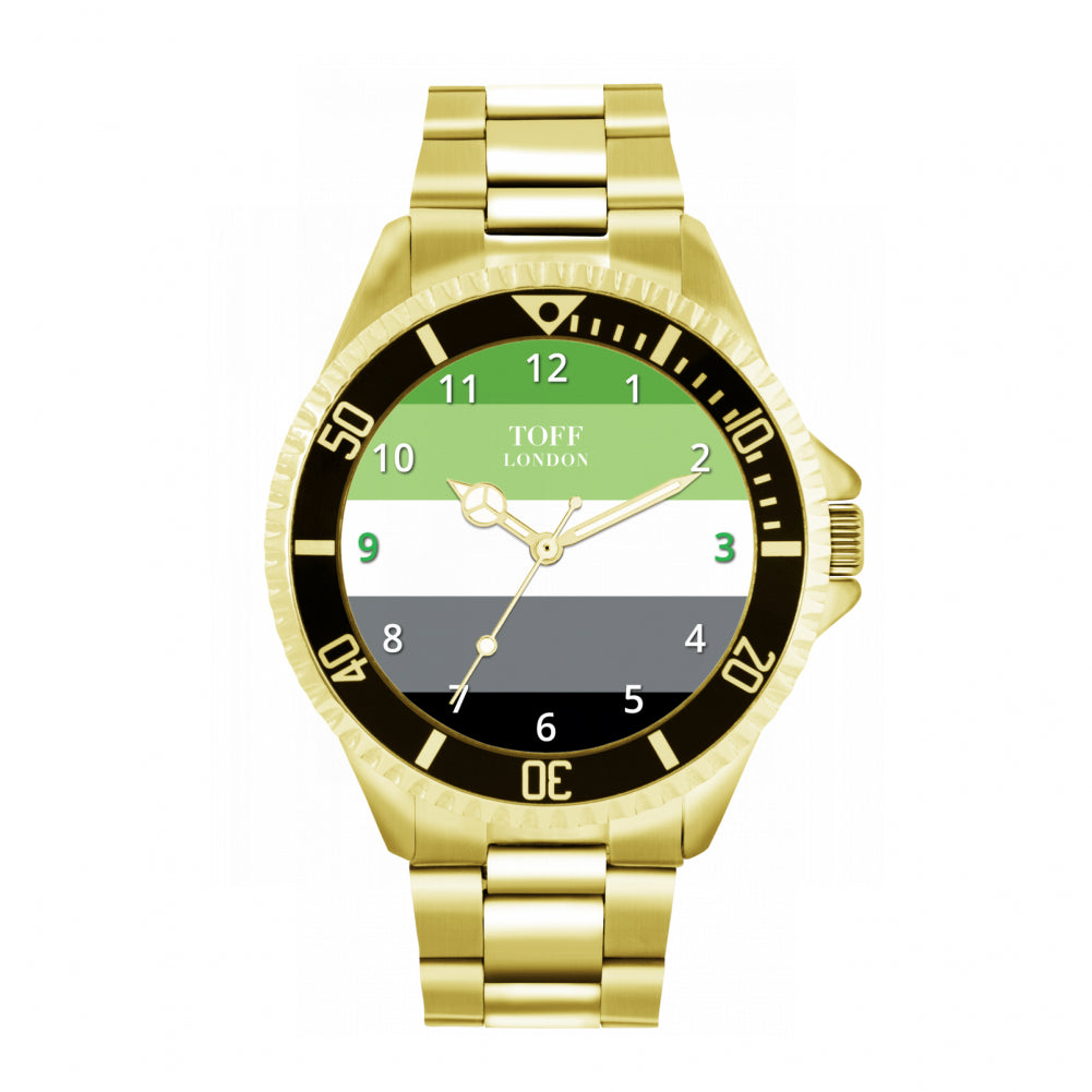 42mm Pride Aromantic Flag Watch