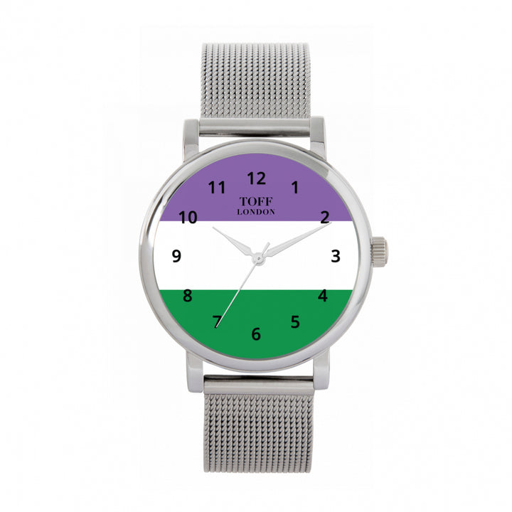 38mm Pride Genderqueer Flag Watch