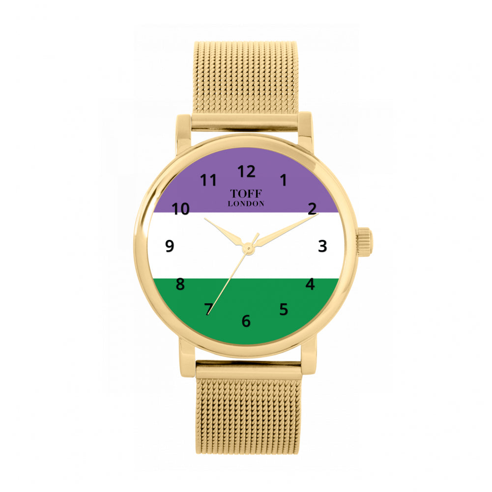 38mm Pride Genderqueer Flag Watch
