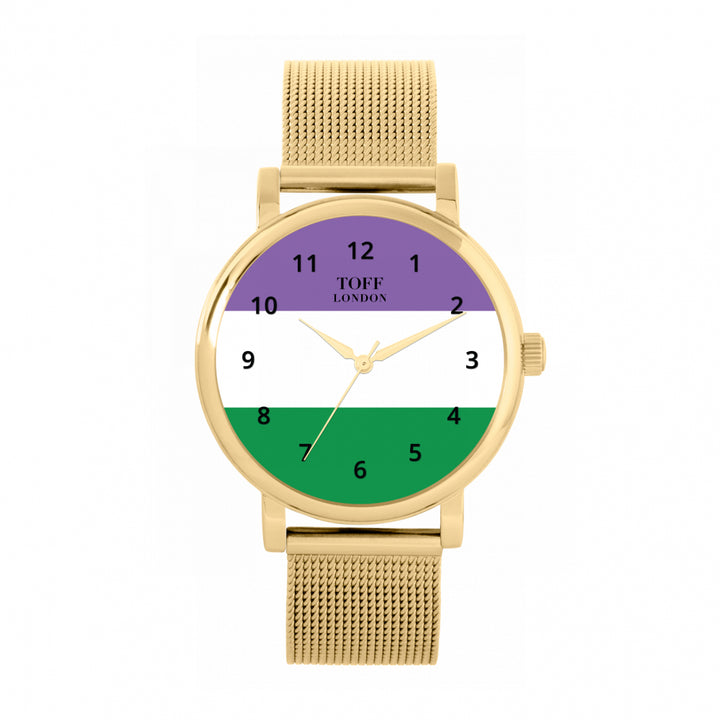 38mm Pride Genderqueer Flag Watch
