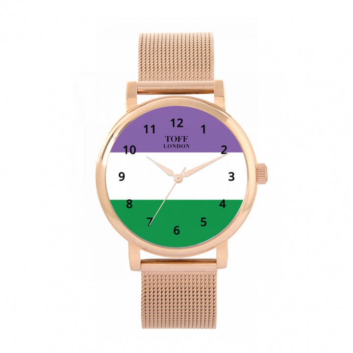 38mm Pride Genderqueer Flag Watch