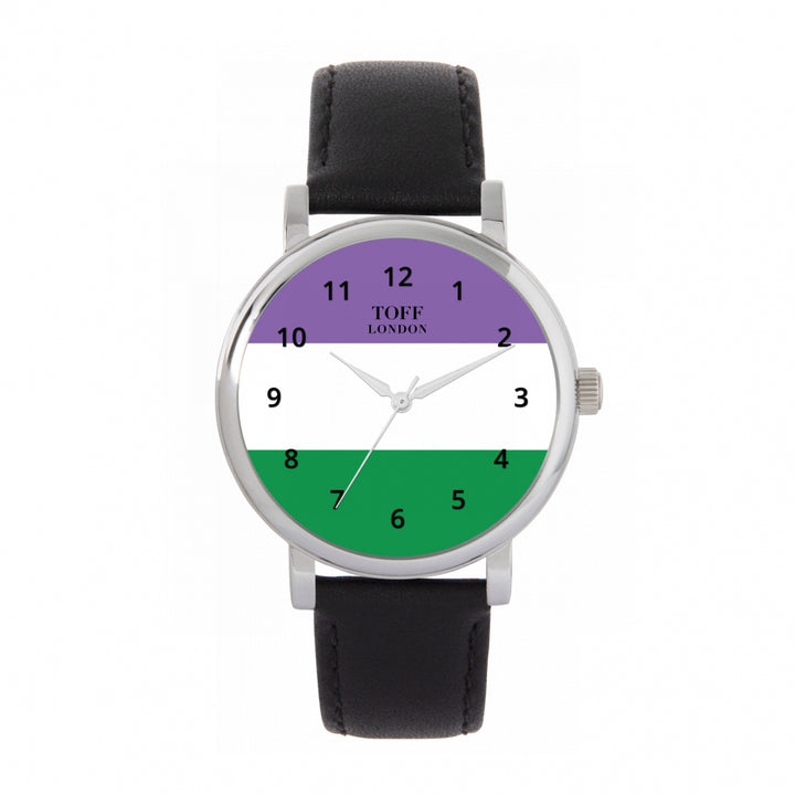 38mm Pride Genderqueer Flag Watch