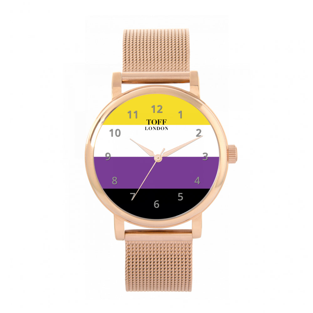 38mm Pride Nonbinary Flag Watch