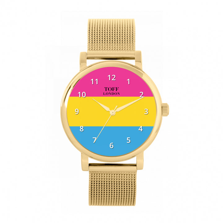 38mm Pride Pansexual Pride Flag Watch