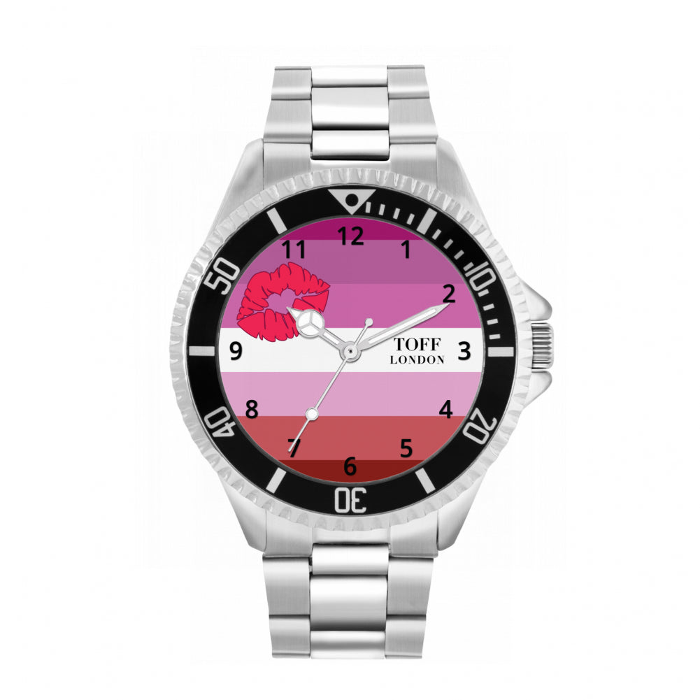 42mm Pride Lipstick Lesbian Flag Watch