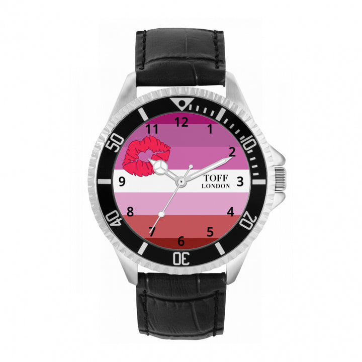42mm Pride Lipstick Lesbian Flag Watch