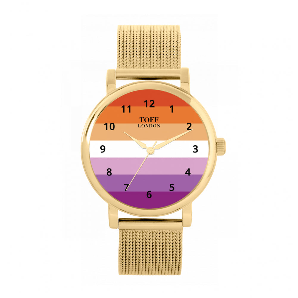 38mm Pride New Lesbian Flag Watch