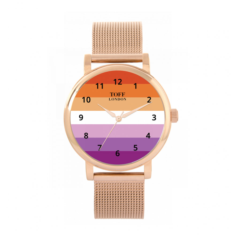 38mm Pride New Lesbian Flag Watch