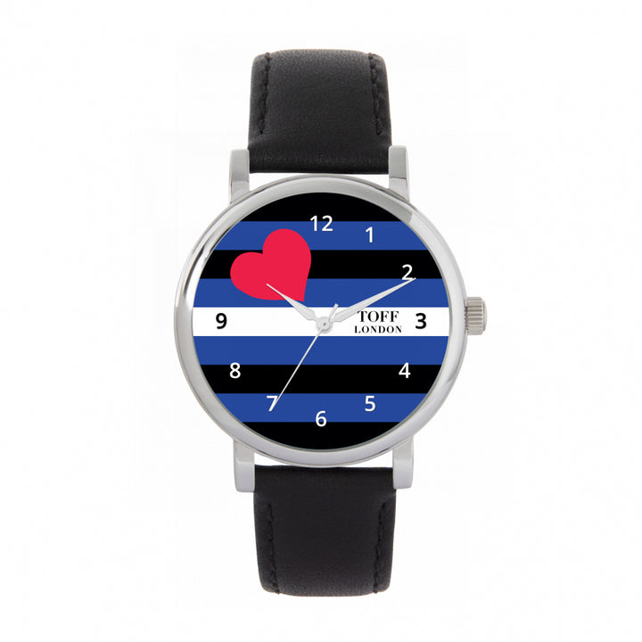 38mm Pride Leather Flag Watch