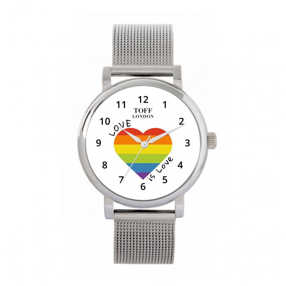 38mm Pride Heart Love Is Love Watch