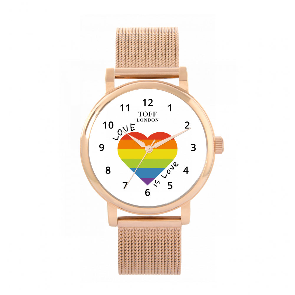 38mm Pride Heart Love Is Love Watch