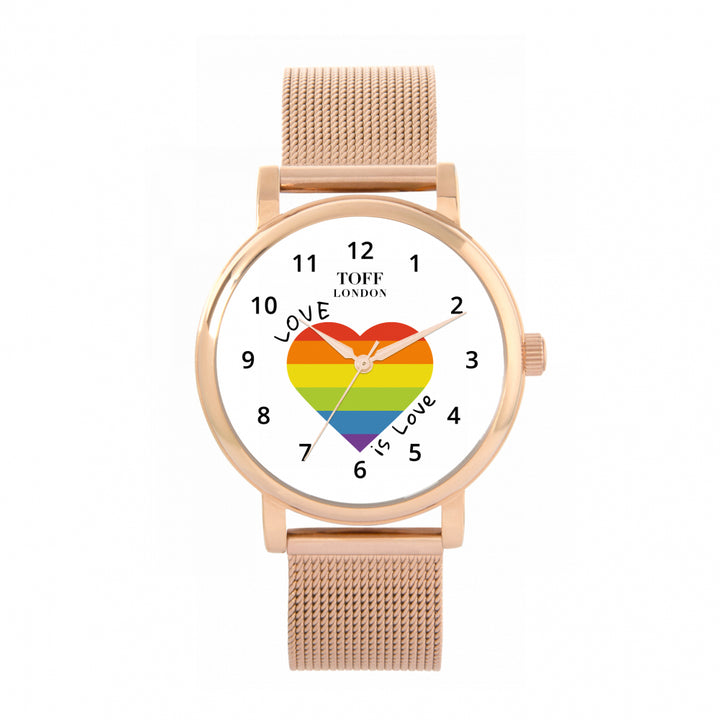 38mm Pride Heart Love Is Love Watch