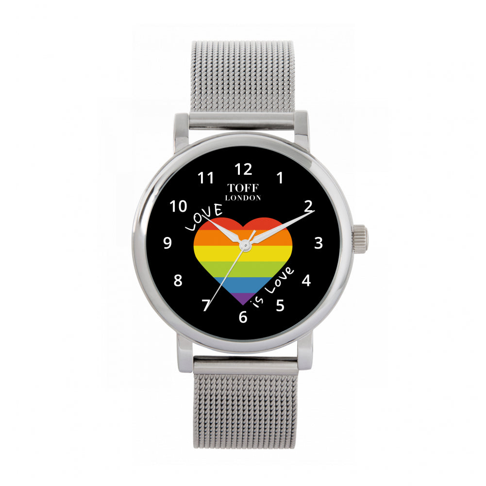 38mm Pride Heart Love Is Love Watch