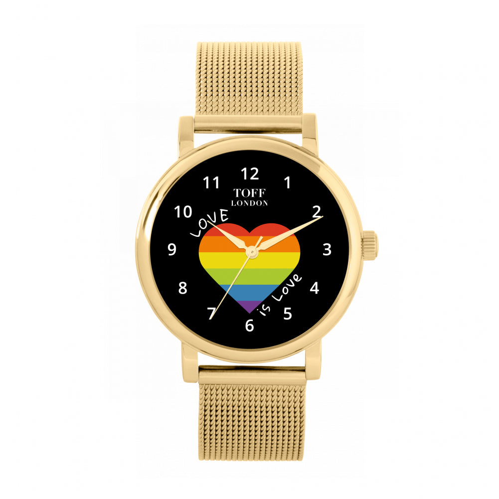 38mm Pride Heart Love Is Love Watch
