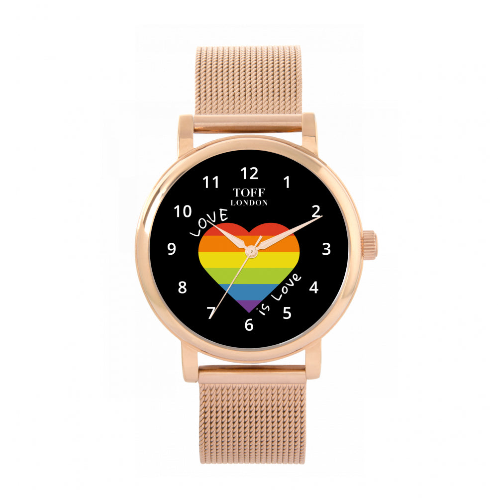 38mm Pride Heart Love Is Love Watch
