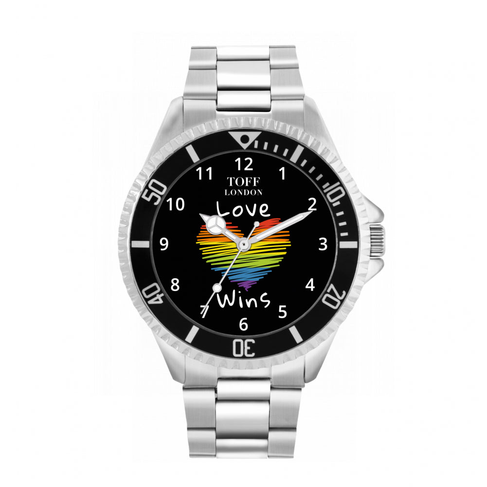 42mm Valentine Black Love Wins Heart Watch