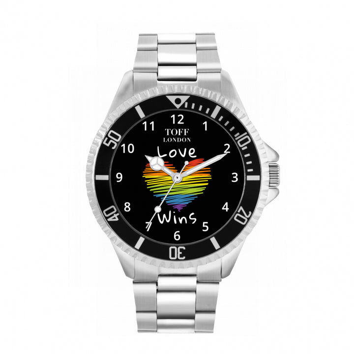 42mm Valentine Black Love Wins Heart Watch