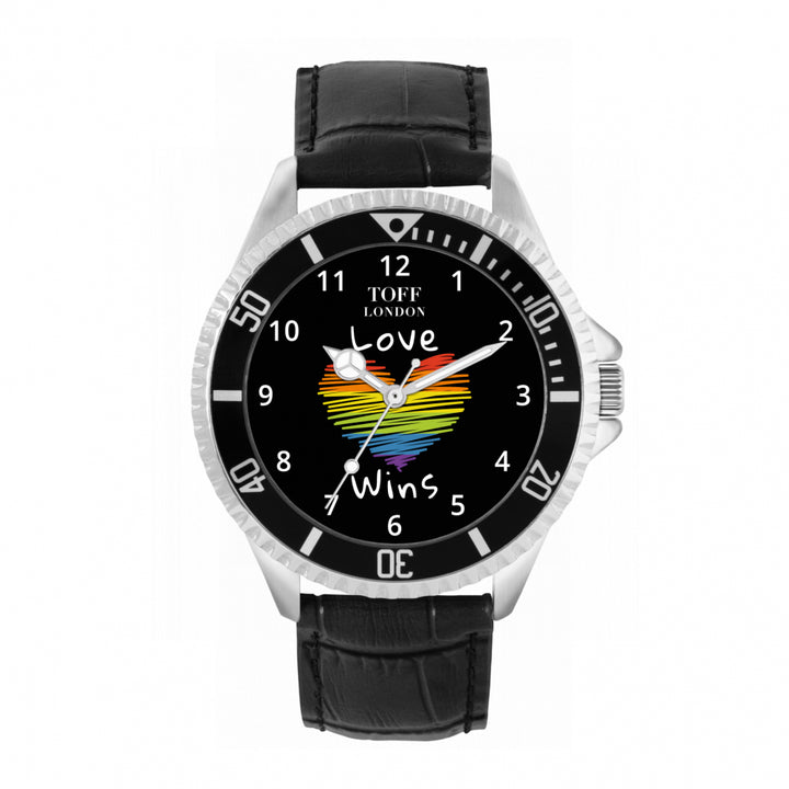 42mm Valentine Black Love Wins Heart Watch