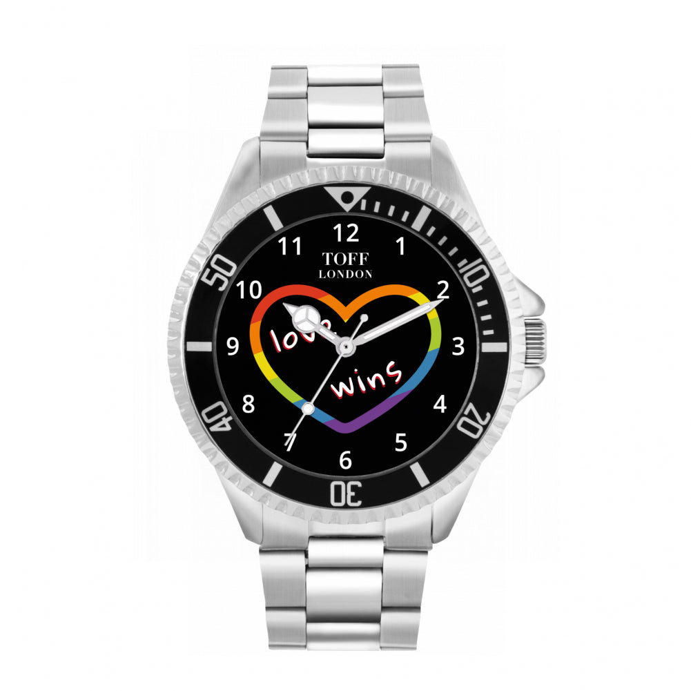 42mm Valentine Black Love Wins Heart Watch