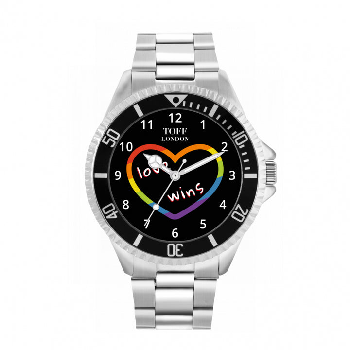 42mm Valentine Black Love Wins Heart Watch