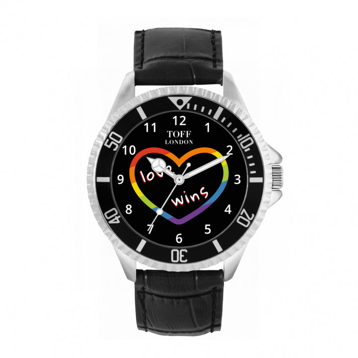 42mm Valentine Black Love Wins Heart Watch