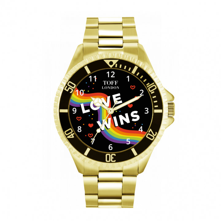 42mm Valentine Black Love Wins Rainbow Watch