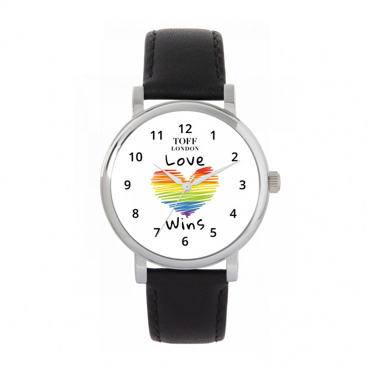 38mm Valentine White Love Wins Heart Watch