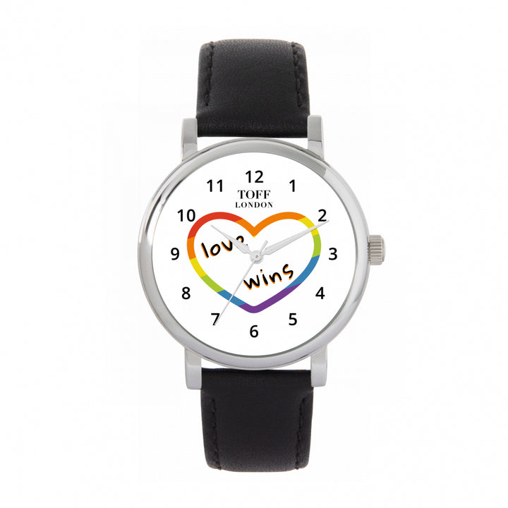 38mm Valentine White Love Wins Heart Watch