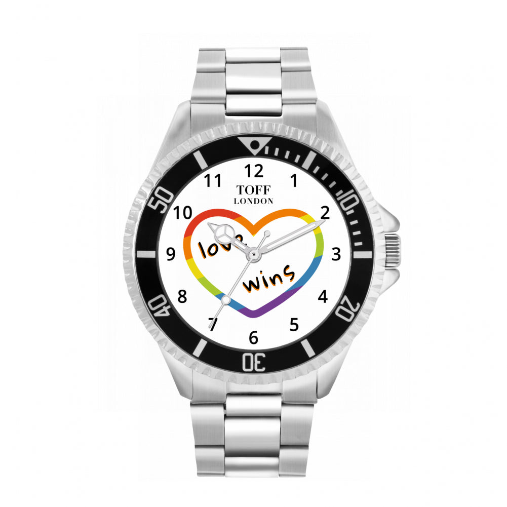 42mm Valentine White Love Wins Heart Watch