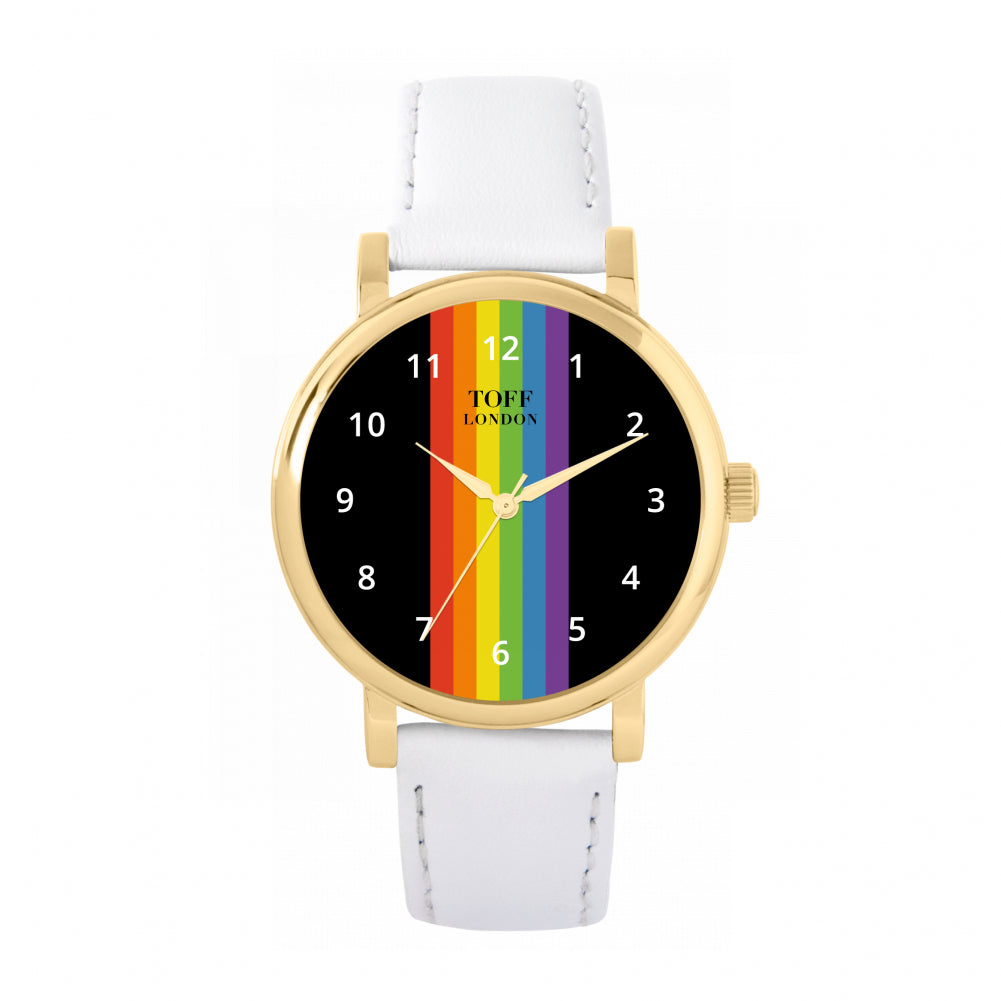 38mm Pride Linear Black Arabic Numerals Watch