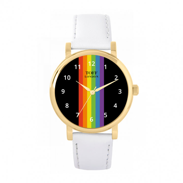 38mm Pride Linear Black Arabic Numerals Watch