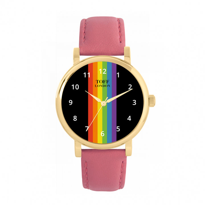 38mm Pride Linear Black Arabic Numerals Watch