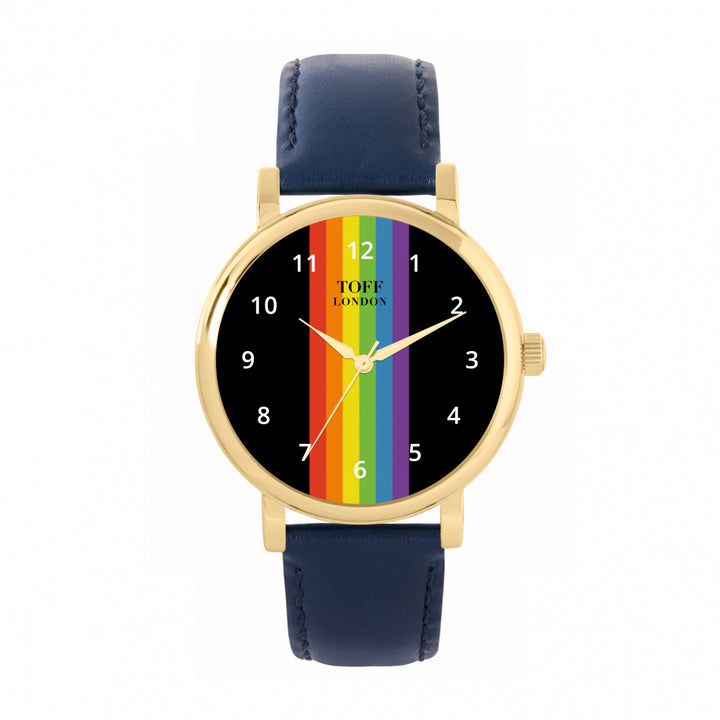 38mm Pride Linear Black Arabic Numerals Watch