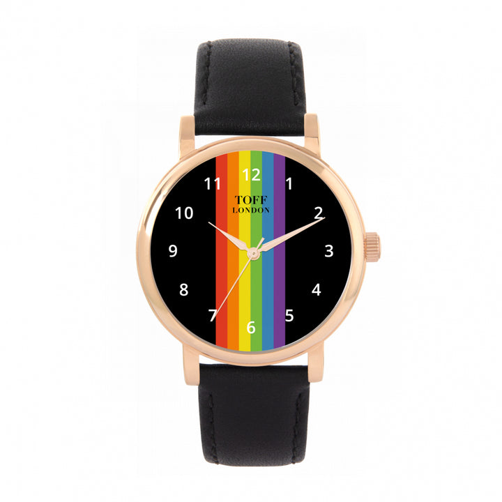 38mm Pride Linear Black Arabic Numerals Watch